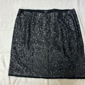 Plus size Talbots black sequin skirt